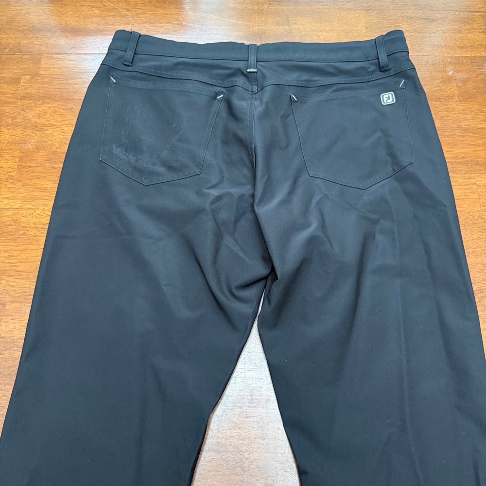 FootJoy Golf Pants Mens 35x30 Black Athletic Fit Performance Stretch SKU 24193 - Picture 7 of 13